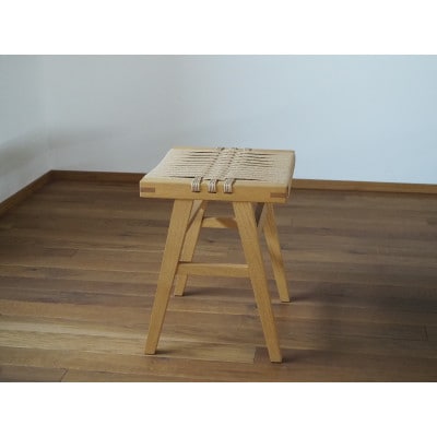 【UMEBACHI FURNITURE】 ペーパーコードスツール　国産クリ材　【申込後生産】