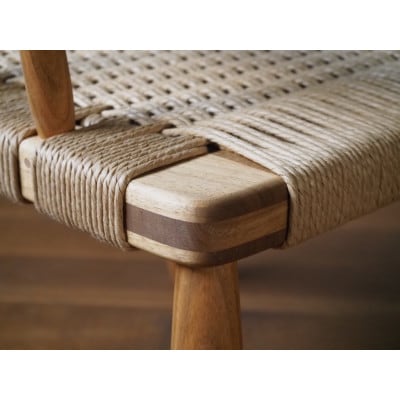 【UMEBACHI FURNITURE】 ペーパーコードのこどもいす　1脚　キッズチェア　国産材