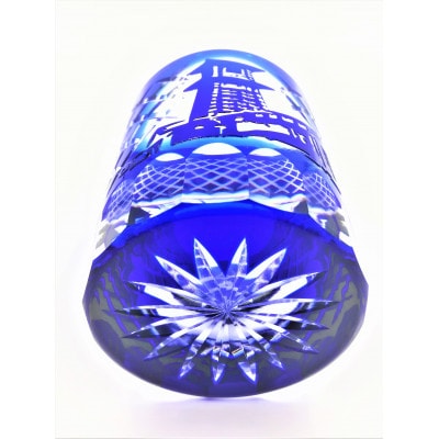 KOEDO川越硝子『川越切子「時の鐘矢来(瑠璃)」』