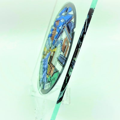 KOEDO川越硝子「川越ご当地マンホールコースター」(2枚セット)