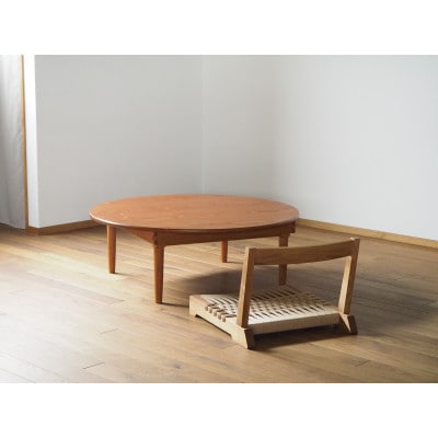 【UMEBACHI FURNITURE】 ペーパーコードの座椅子(肘なし)　国産クルミ材　申込後生産