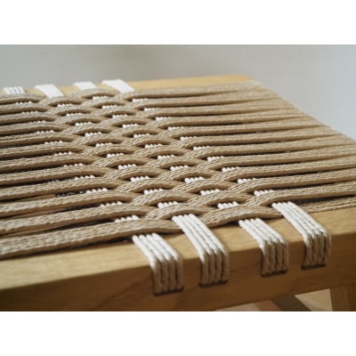 【UMEBACHI FURNITURE】 ペーパーコードチェア　国産クリ材　【申込後生産】