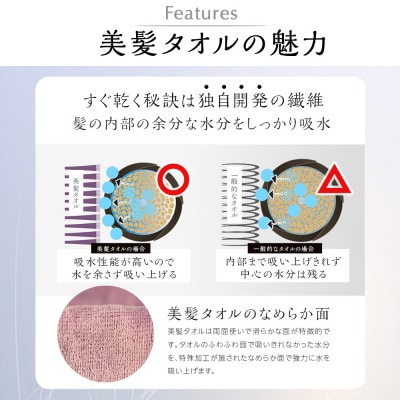 BIHATSU TOWEL 2枚入りギフトセット【パープル×ブラウン】