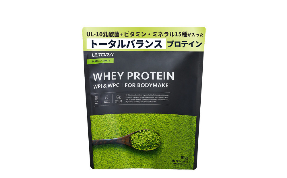 ULTORA ホエイプロテイン 810g 抹茶ラテ風味（リニューアル）