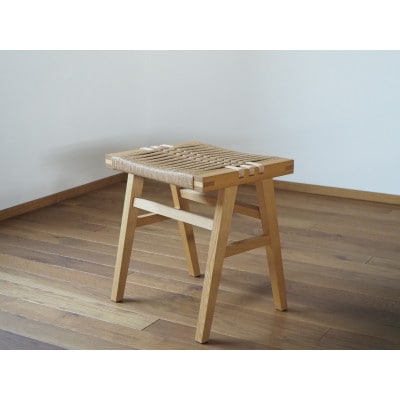 【UMEBACHI FURNITURE】 ペーパーコードスツール　国産クリ材　【申込後生産】