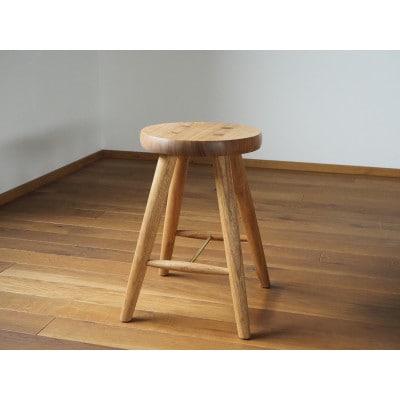 【UMEBACHI FURNITURE】 まる座スツール　国産クルミ材 【申込後生産】