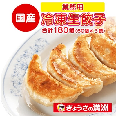 業務用冷凍生餃子3袋(180個)　ぎょうざの満洲【配送不可地域：離島】