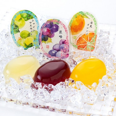 川越夜舟フルーツゼリー12個入/冷菓 巨峰 シャインマスカット オレンジ