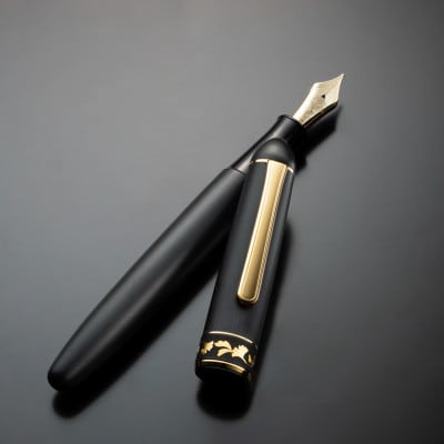 プラチナ万年筆　#3776　センチュリー　純金肥後象嵌「イチョウ」　PTB-3000Z【配送不可地域：沖縄県】