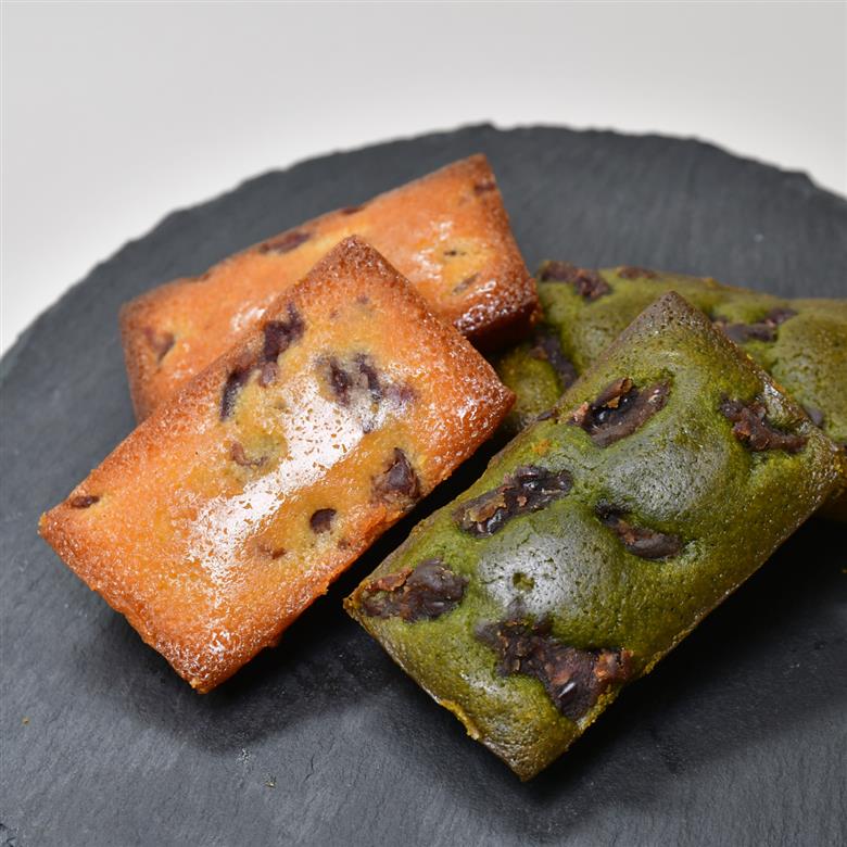 恵比寿豆園 あんこ入り米粉フィナンシェ (グルテンフリー) プレーン&抹茶 12個セット