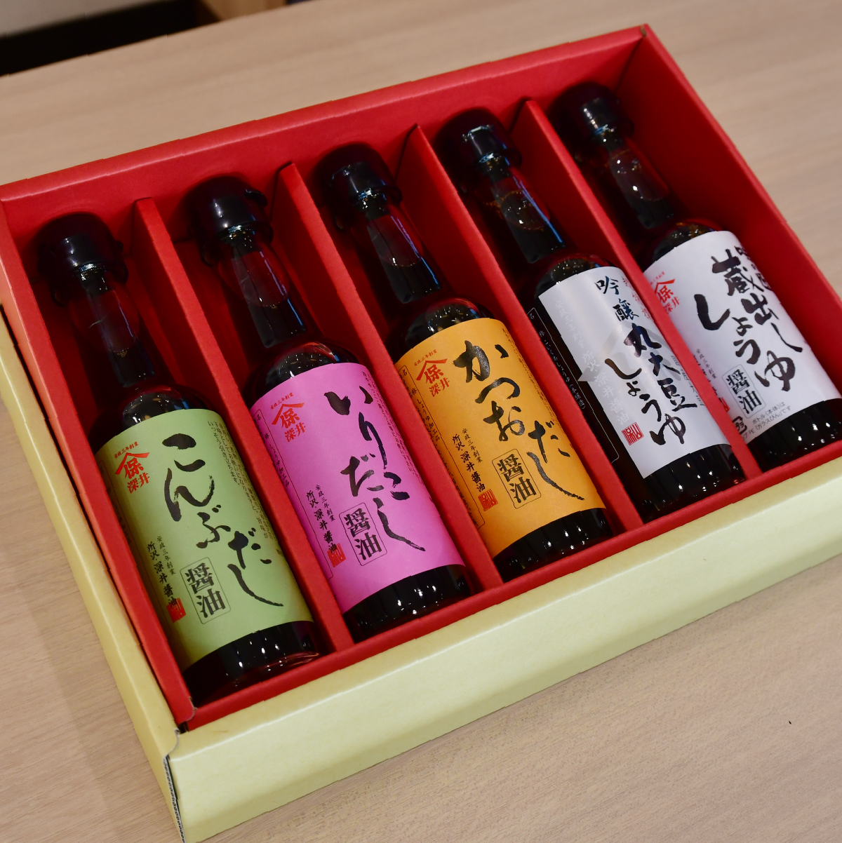 しょうゆ小瓶 150ml×5種類セット 深井醤油