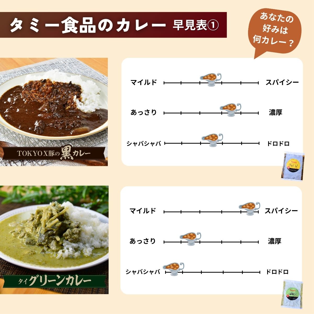 世界三大カレーセット (黒カレー･チキンカレー･グリーンカレー各2袋) タミー食品