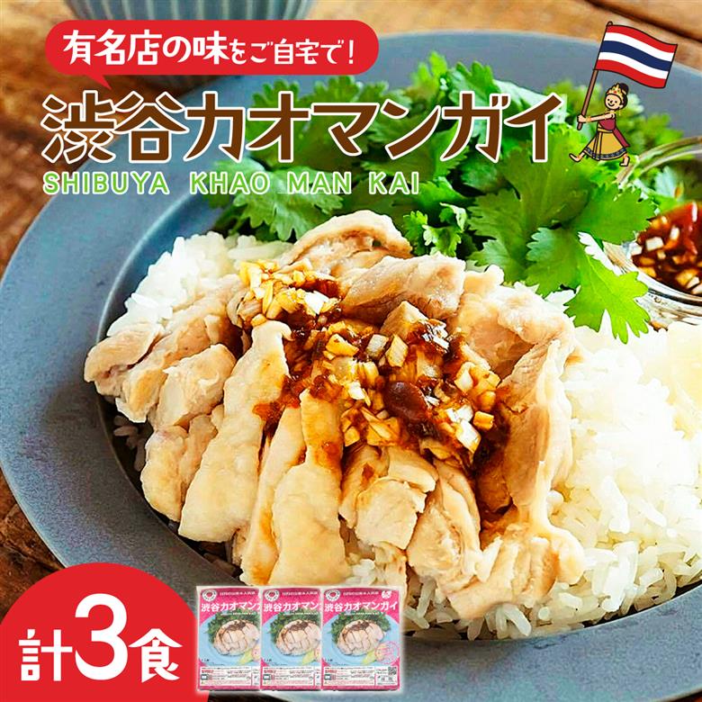 渋谷カオマンガイ 弁当パッケージ 3食入り DineVita Group株式会社 埼玉県 所沢市