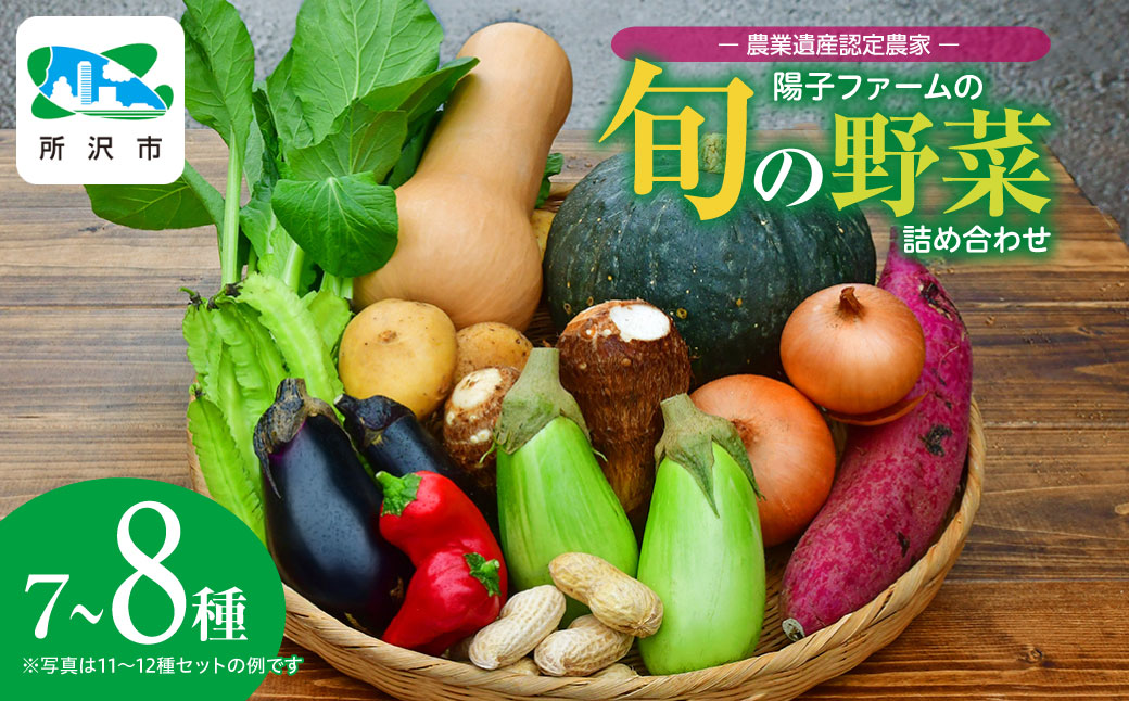 農業遺産認定農家 陽子ファームの旬の野菜詰め合わせ7種~8種