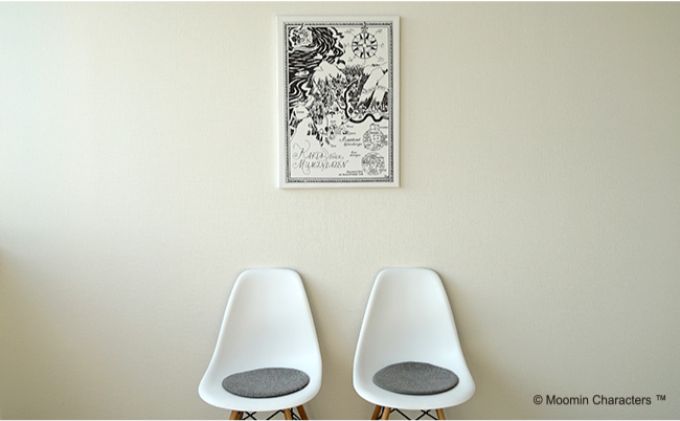 MOOMIN(ムーミン) ファブリックフレーム Mサイズ(ムーミン谷の地図)[52210385]