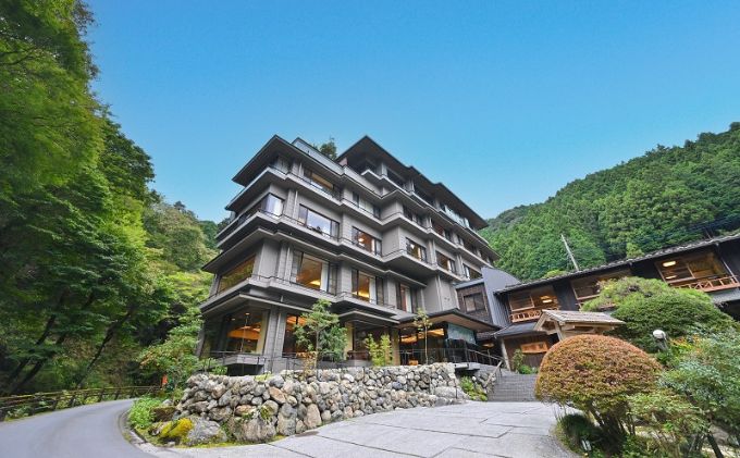 【名栗温泉 大松閣】温泉内湯付き特別室1泊2食付ペア宿泊券[52210921]