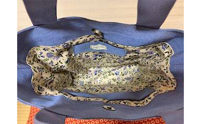 畳屋さんのヘリバッグ【手さげ(横はぎ)】青[52217198]