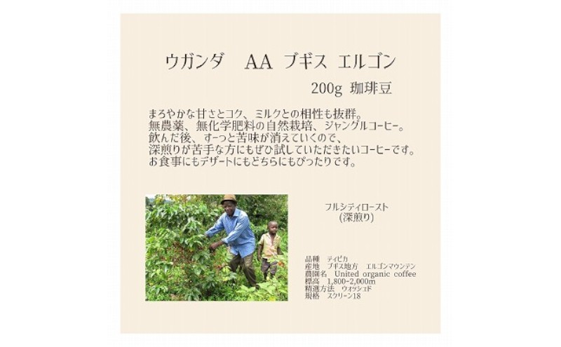 【上田珈琲豆焙煎堂】珈琲豆 深煎り2種×200ｇインドネシアマンデリン・ウガンダAA【豆】[52210721]