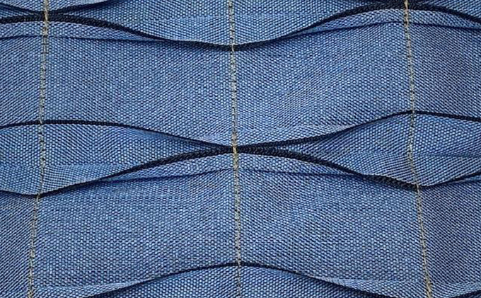 畳屋さんのヘリバッグ【手さげ(横はぎ)】青[52217198]