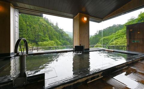 【名栗温泉 大松閣】展望大浴場での入浴付き 山の茶屋 ペア食事券[52210210]