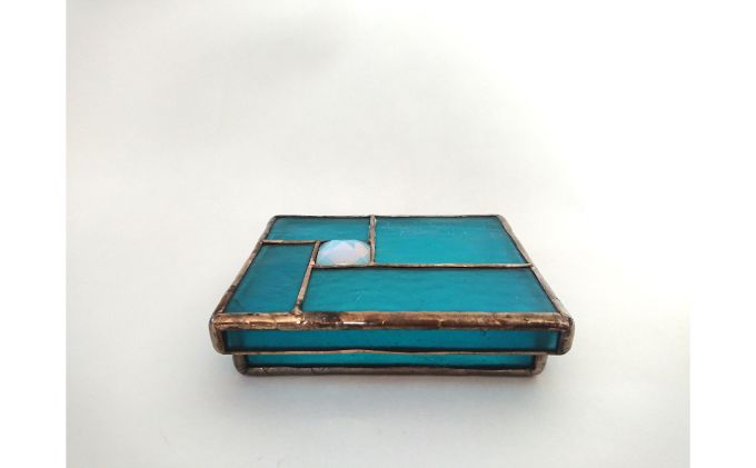 ステンドグラスの名刺入れ小箱[52210014]