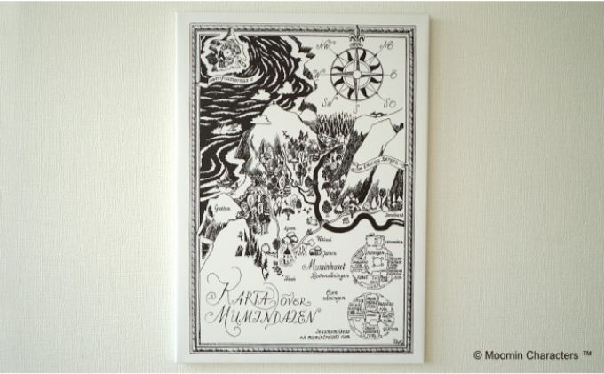MOOMIN(ムーミン) ファブリックフレーム Mサイズ(ムーミン谷の地図)[52210385]