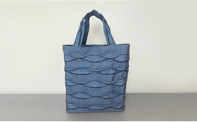 畳屋さんのヘリバッグ【手さげ(横はぎ)】青[52217198]
