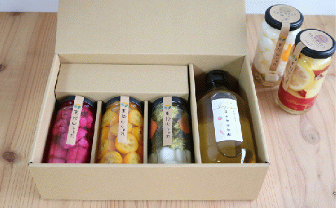 季節のふぉれピクルス（3本）とふぉれぼれ酢（1本） ギフトセット ｜ピクルス お酢 酢 減農薬 旬の野菜 季節野菜 管理栄養士