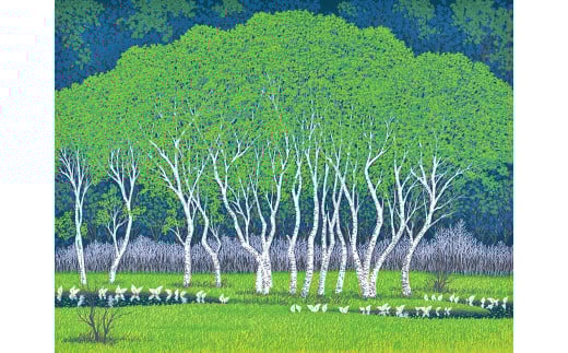 「拠水林の夏 2021」 額付