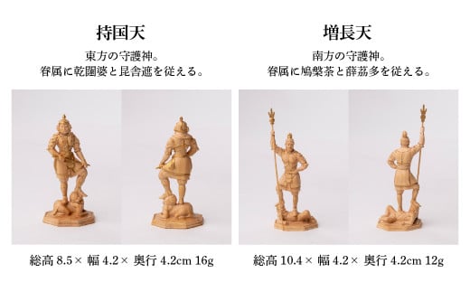 極小仏 四天王立像 4体/1セット