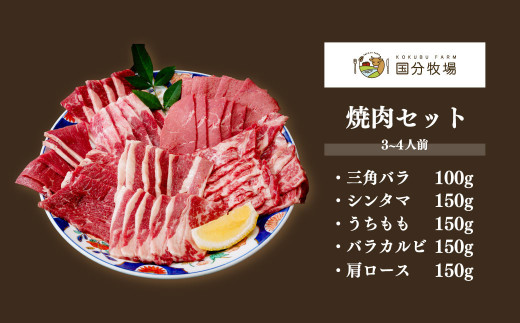 ＜COEDOブルワリー×国分牧場＞コエドビール 定番6種 333ml×6本(瓶) 毬花 / 瑠璃 / 伽羅 / 漆黒 / 白 / 紅赤 & 国分牧場 牛焼き肉セット 700g(3~4人前)