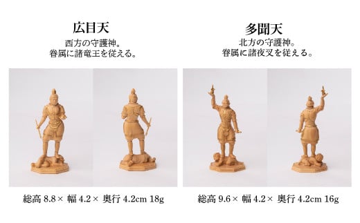 極小仏 四天王立像 4体/1セット