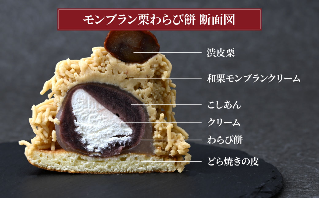 モンブラン栗わらび餅 3個