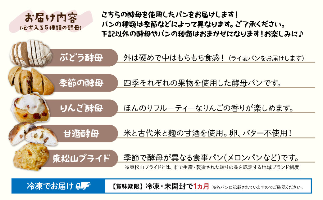 【数量限定】冷凍パン 自然酵母パン おまかせセット 8～10個