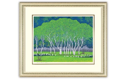 「拠水林の夏 2021」 額付