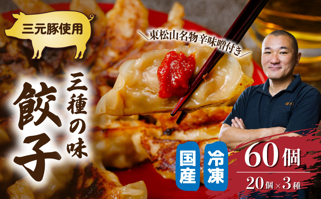＜60個＞東松山名物 みそだれ餃子・贅沢餃子セット  60個【 餃子 ギョウザ 3種 詰め合わせ 惣菜 東松山 】