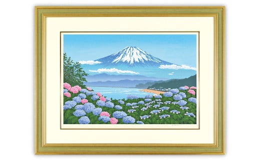 「映花」【 版画 額付 小川手漉和紙 小暮真望 東松山 埼玉県 】