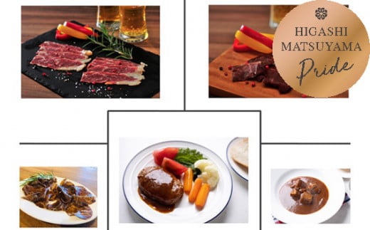 ビーフハンバーグ・ビーフシチュー【各10】＋ビーフベーコン・ブレザオーラ・ビーフジャーキーより1点 国分牧場 【 ハンバーグ ビーフシチュー ベーコン 国産牛 牛肉 冷凍 東松山 】