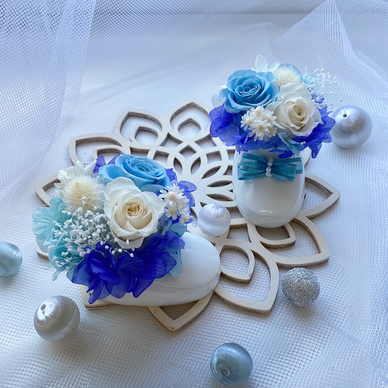 AJ011-1 プリザーブドフラワーアレンジ 【レイア】春日部市 シュガーパイン