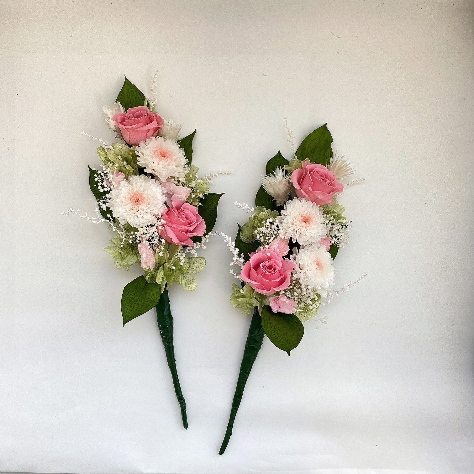 AJ078-1 プリザーブドフラワーアレンジ【綾香/桃】春日部市 シュガーパイン