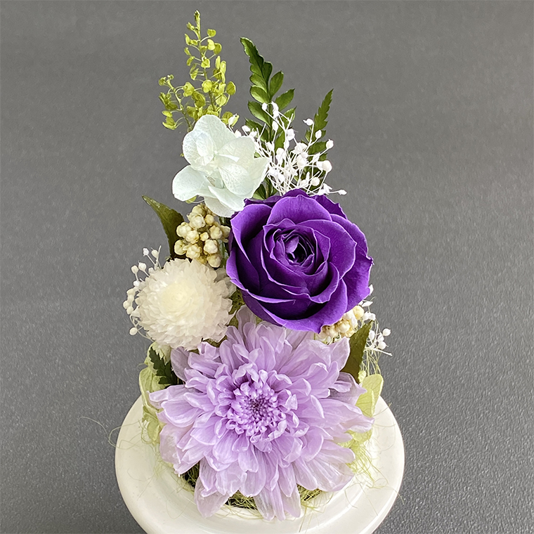 AJ126-1  プリザーブドフラワー　和花　うす紫　春日部市　シュガーパイン