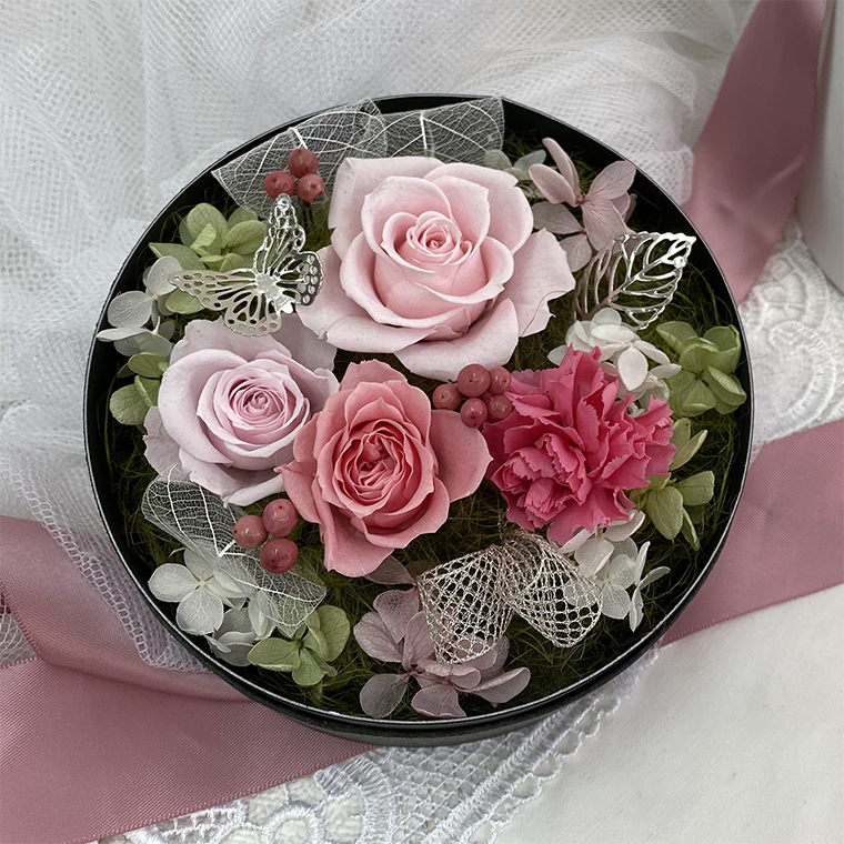 AJ135-1 プリザーブドフラワー【アムール/ピンク】春日部市 シュガーパイン