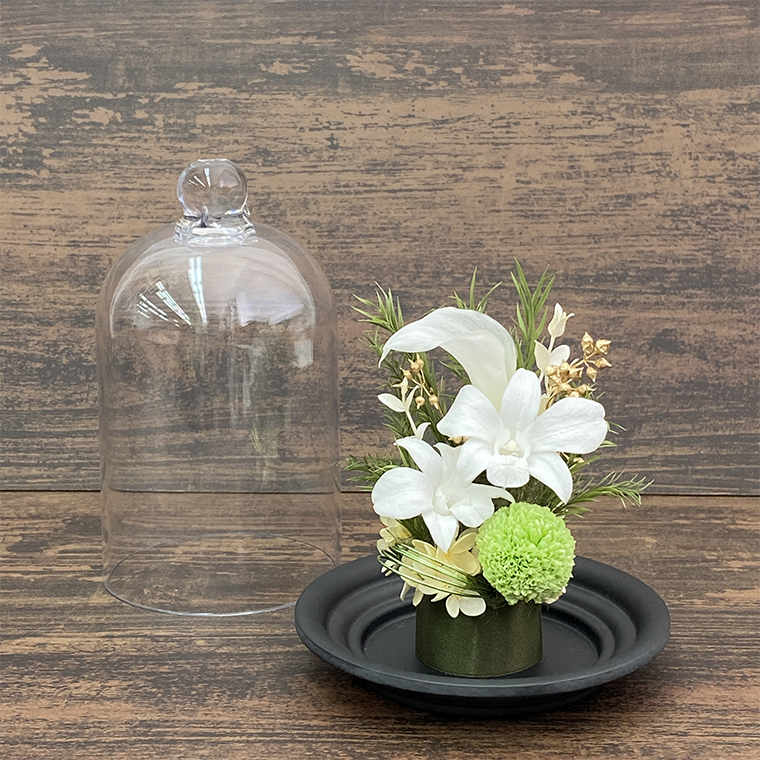 AJ138-2 プリザーブドフラワー 凛 白 春日部市 シュガーパイン