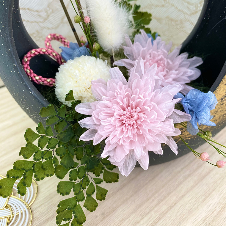 AJ153-1 プリザーブドフラワー【紫希/黒】春日部市 シュガーパイン