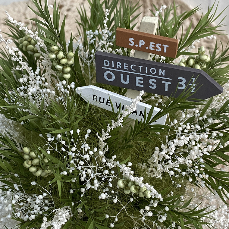 AJ161-1 プリザーブドフラワー　パルタージュ　ホワイト　 春日部市 シュガーパイン