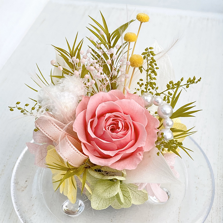 AJ216-1　プリザーブドフラワー【エンジェル/ピンク】春日部市 シュガーパイン