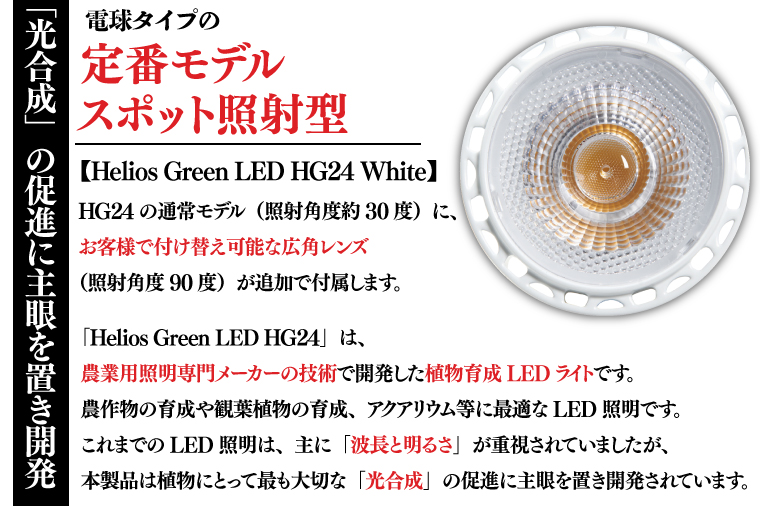 BN023-1　電球タイプの定番モデル10個セット。あらゆる植物・野菜・果樹にオールマイティーに使用できます。「ヘリオスグリーンLED (ホワイト)」