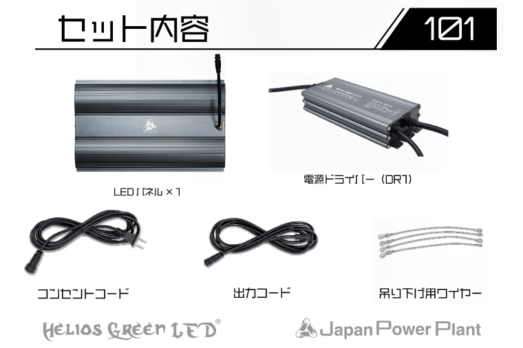 BN032-1　あらゆる植物・野菜・果樹に使用でき、曲面レンズにより照射面積が広がり消費電力を削減　植物育成ライト「ヘリオスグリーンLED　PRO  Booster（HGPB-101）」