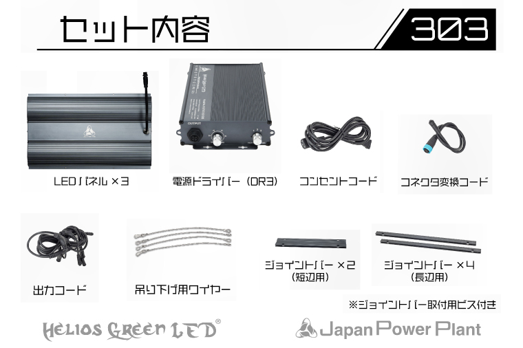 BN035-1　あらゆる植物・野菜・果樹に使用でき、曲面レンズにより　　照射面積が広がり消費電力を削減　植物育成ライト　　　　　　　　　　　　　　　　「ヘリオスグリーンLED　PRO  Booster（HGPB-303）」