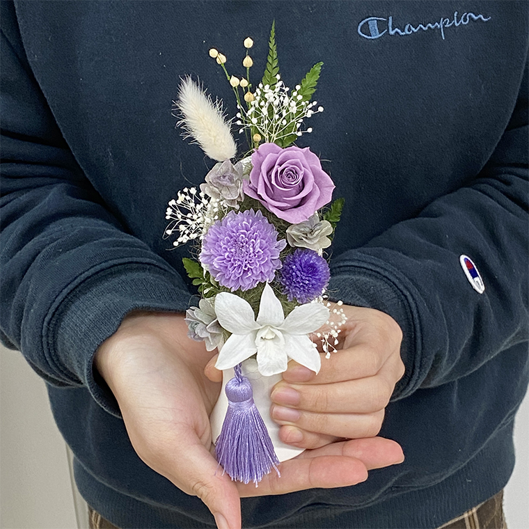 AJ014-1  プリザーブドフラワー　心音　藤　春日部市　シュガーパイン